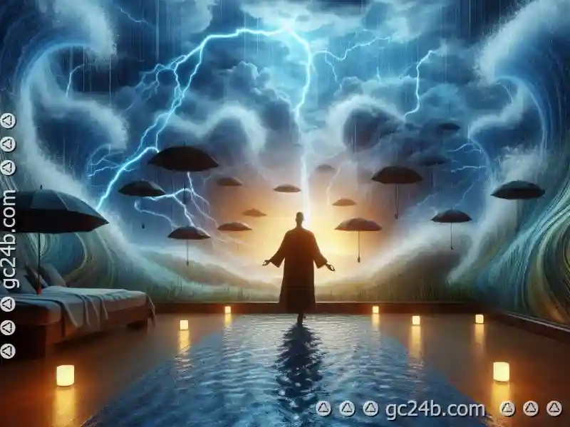 Erforschung der therapeutischen Nutzung von Donner- und Regengeräuschen in Klangbädern